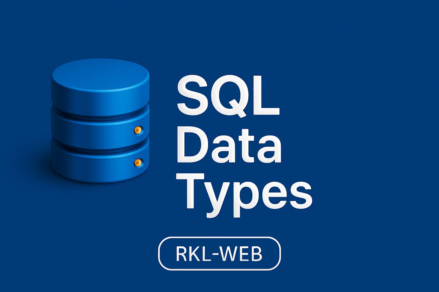 SQL - Data Types