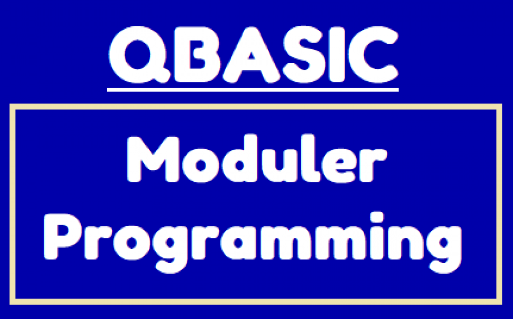 Modular Programming In Q Basic Concept of Modular Programming